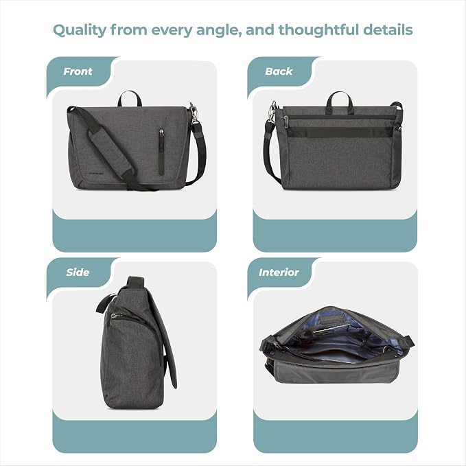 Travelon Anti Theft Urban Messenger Bag - Image 5