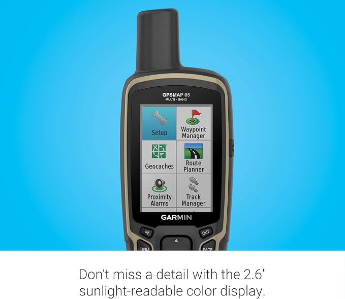 Garmin GPSMAP 65, Button-Operated Handheld with Expanded Satellite Support and Multi-Band Technology, 2.6" Color Display, 010-02451-00 - Image 5
