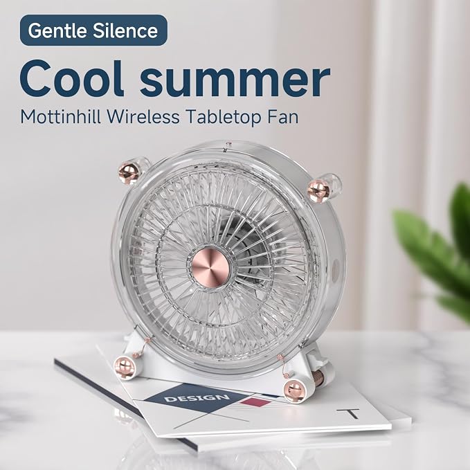 Desk Table Fan Electric Portable, USB Desk Fan, 3 Speed Quiet Personal Fan with 45° Adjustable Tilt, Mini Fan for Office Bedroom Travel, Lightweight & Compact, Easy Clean Design - Image 3
