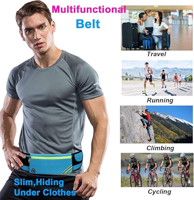 AIKENDO Slim Running Belt Fanny Pack Waist Bag Running Phone Holder | Workout Gear, Gym Fitness Pouch for Phone, Jogging Pocket Belt for Women & Men, Running Accessories For All Cell Phones - Image 6