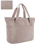 BAGSMART Tote Bag for Women, Foldable Tote Bag With Zipper Travel Shoulder Bag Handbag for Work by BAGSMART