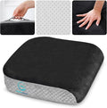 Large Seat Cushion (19” x 17” x 3”) Memory Foam for Office Chair, Wheelchair Cushions, Floor Pillow | Cushion Back Pain Coccyx Pain Relief | Plush Velvet Cover with Carry Handle by AllSettHealth