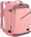 MATEIN Pink Grey Travel Backpack for Women, Flight Approved Carryon Daypack | Large Travelling Bag with Chest Strap for Womens, 40L, Cute Casual Daypack for Overnight, Outdoors, Business, Water Resistant by MATEIN