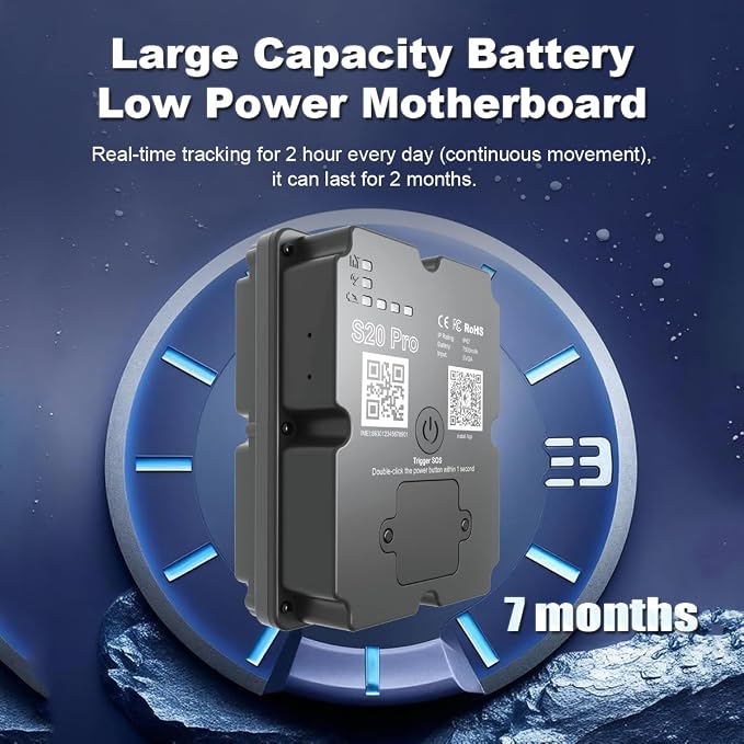 GPS Tracker for Vehichles, up to 7 Months Long Battery Life, Subscription Needed, Real Time Tracking, Unlimited Distance, Strong Magnetic,IP67 Waterproof 4G Tracker Device for Vehicles Cars Motorcycle - Image 2