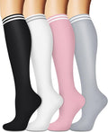 Sooverki Compression Socks for Women and Men Circulation (3/4 Pairs) is Best Support for Running Athletic Cycling Hiking by Sooverki