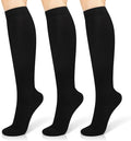 Tobfit Compression Socks for Women Circulation (3 Pairs) 15-20 mmHg Support for Nurses Athletic Running Cycling Hiking Travel by Tobfit