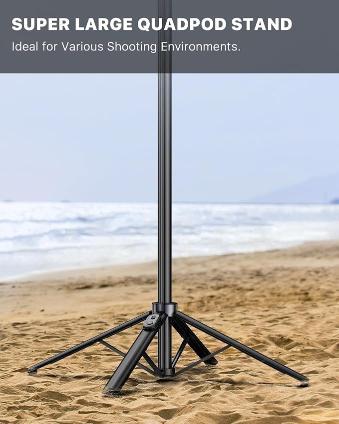 M MYBAT PRO Selfie Ring Light with 72" Tripod Stand - Extendable Selfie Stick with Light for Phone, Live Streaming, Makeup, Travel, Gaming, Video, Includes Phone Holder& USB-C Powered - Image 7