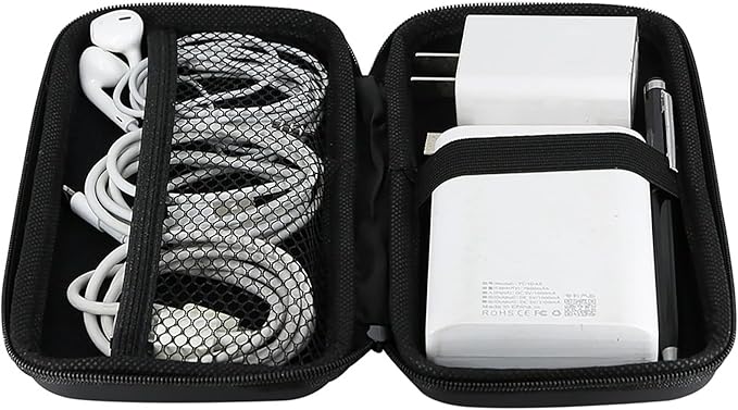 iMangoo Travel Essential Electronics Organizer Charger Case Carrying Pouch | 6.5x3.2x1" Power Bank Tech Accessories Protective Storage Shockproof Portable Purse Men Women School Office Trips Must Have - Image 5