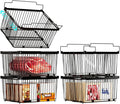 Large Freezer Organizer Bins for 5 to 9 Cu.Ft,Leak-Proof Bottom，5Pack | ANJUBANFreezer Organizer Bins, Stackable,expandable,foldable,With handle Wire Storage Container Baskets for Sort Frozen Meats by ANJUBAN