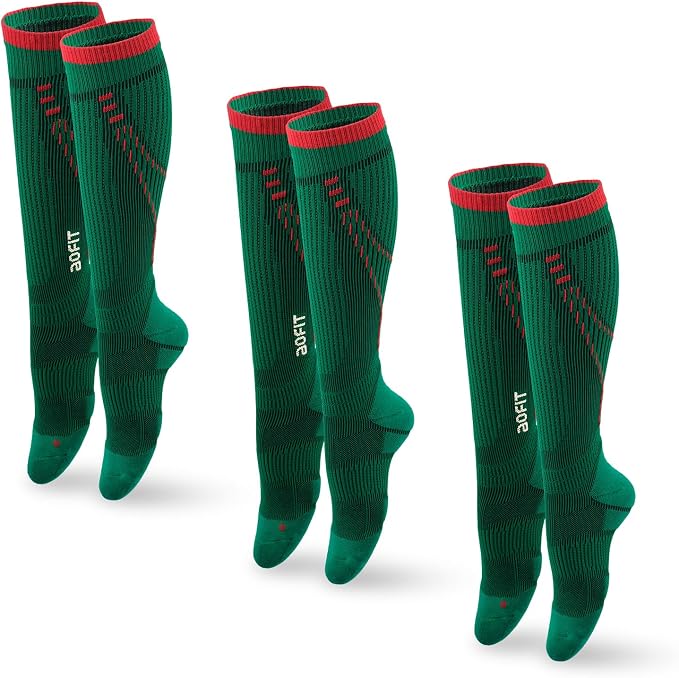 AOFIT Graduated Compression Socks for Women Travel Flight Nurses Dr Scholls Airplane 15-20 mmhg by aoFIT