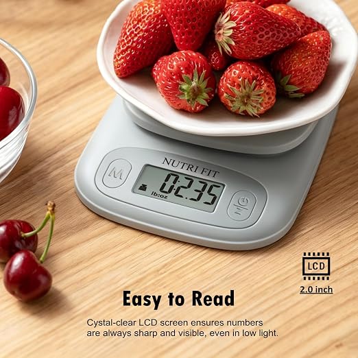 Small Food Scale Digital Kitchen Scales Weight Grams Ounces White | 3-Stage Precision, Max 11lbs, Portable Compact Design, Accurate for Cooking Baking Jewelry Coffee Postage, 2 AAA Batteries - Image 3