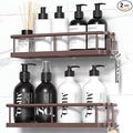 Shower Caddy Adhesive, Rustproof Shower Organizer, Large Capacity Shower Shelves for Inside Shower, No Drilling Bathroom Organizers and Storage for Home Decor （2 Pack Bronze） by YASONIC
