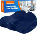 Memory Foam Seat Cushion for Office Chair & Car Seat, Blue | for Office Chair, Car Seat, Relieving Pressure Tailbone Sciatica Back Pain for Long Sitting Office Workers, Car Drivers by Unknown