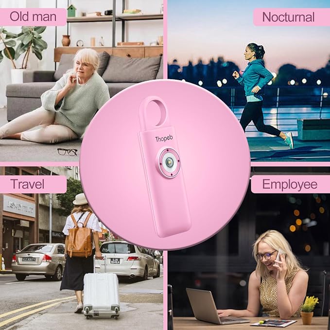 Personal Safety Alarm for Women – Superior Loud Siren & SOS Strobe | Premium Compact & Well-crafted Self Defense Keychain Alarm, College Dorm Essential, Variety of Colors (Pink) - Image 9