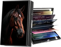 Metal Wallet,Credit Card Holder for Women Men,RFID Blocking Card Holder Wallet Mini Slim Aluminum Wallet ID Case Hard Card Case Business Card Holder Case,Brown Horse by ACWDMKH