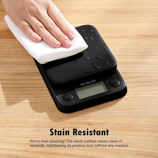 Food Scale Small Digital Kitchen Scales Weight Grams Ounces Black | Max 11lbs 0.5g Increment, Compact Design, Smart Tare, Weight Loss Cooking Baking Coffee, Easy to Use for Travel, AAA Battery - Image 5