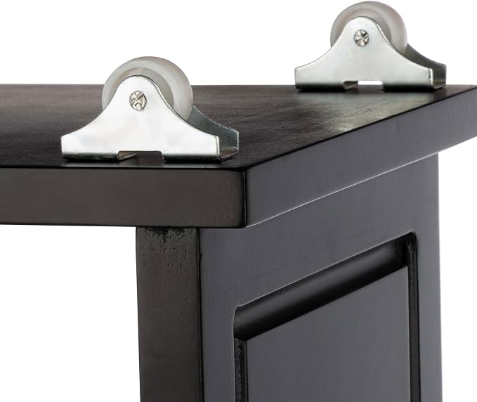 Lavish Home 3 Tier Slim Utility Rolling Storage Cart, Black, 16.7”W x 9”D | Narrow Rolling Cart Storage Organizer with Handle and Wheels for Bathroom, Laundry Room, and Kitchen, Pull-Out Home Organizer - Image 11