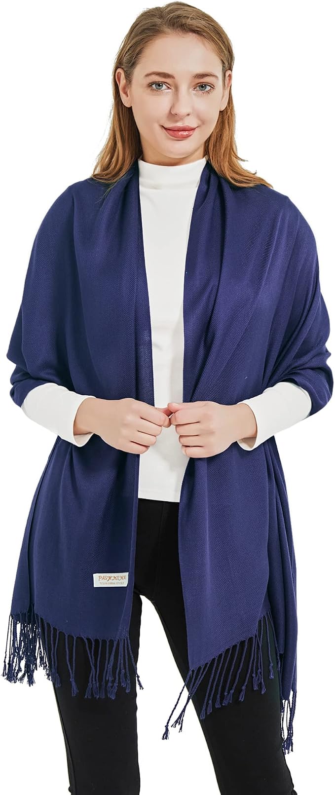 Soft Silky Pashmina Shawl Wraps Solid Colors Scarf for Wedding Evening Dresses - Image 5