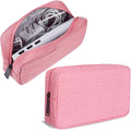 CAAORDKSO Electronics Organizer Travel Bag, Small Cable Organizer Case Waterproof Accessories Pouch, Travel Electronic Carrying Case for Cable, Cord, Charger, Phone, Power Bank, Earphone (Small-Pink) by Unknown