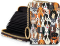 Blusabaca RFID Credit Card Holder Small Women Travel Wallet, Dog Puppy | Removable Keychain, Case with Zipper, Vegan PU Leather, Cash Coin Pocket, Business Accordion Purse, Ladies Female Gift by Blusabaca