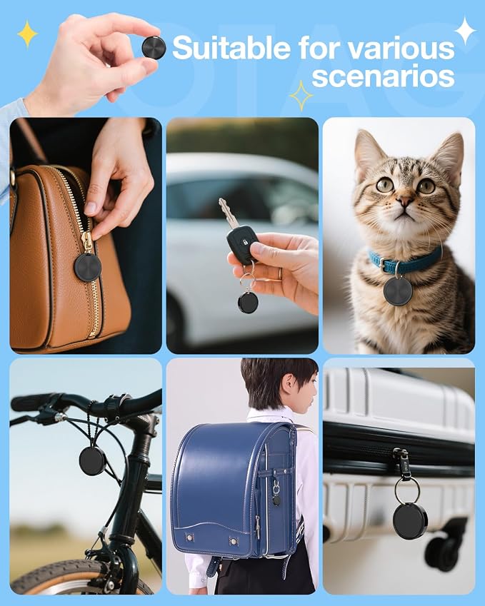 Air Tags for Android,Air Tags-4 Pack Android,Air Tracker Tags with 4 Case,2 Year Battery Life,Google Find Trackers for Google'S Find Hub App,IP65 Waterproof Luggage Air Tracker Tag for Keys - Image 7