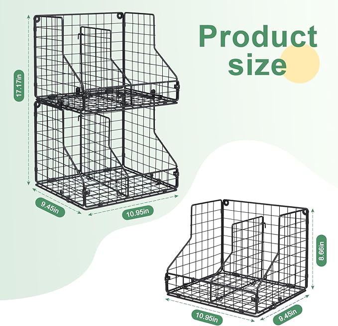 JKsmart 4 Pack Stackable Can Organizer for Pantry with Adjustable Dividers, Soda Can Organizer, Can Storage Dispenser Holds up to 56 Cans, Metal Wire Baskets Can Holder for Kitchen Cabinet Pantry - Image 6