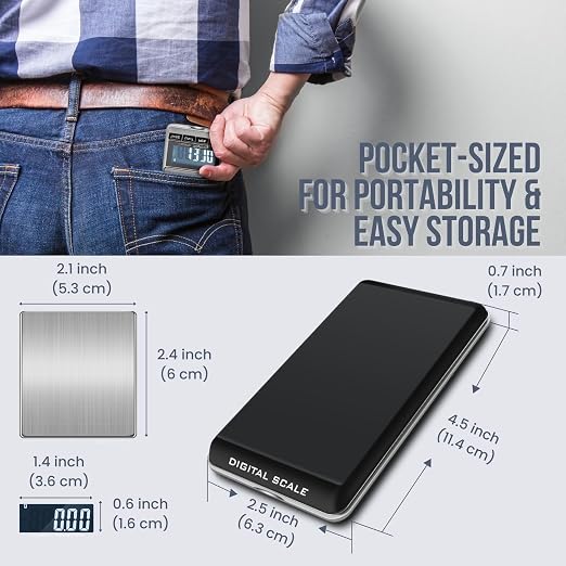 Flexzion Digital Gram Scale, 300g x 0.01g Pocket Scale for Coins, Jewelry | Compact Food Scale with 6 Weighing Units, Stainless Steel Platform, Tare, Counting Mode, Tweezers and 50G Calibration Weight - Image 5