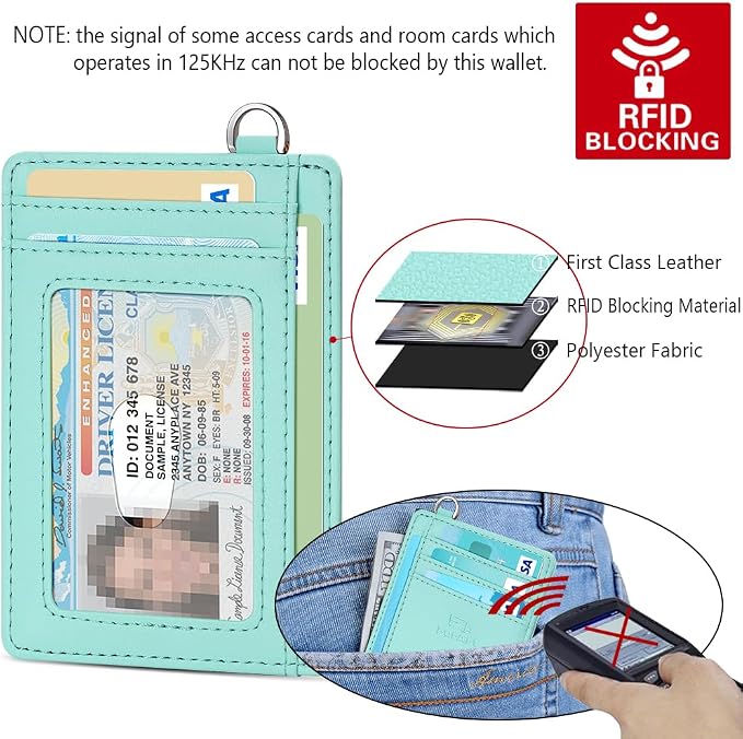 FurArt Slim Minimalist Wallet RFID Credit Card Holder for Men | slim minimalist compact rfid id window thin - Image 5