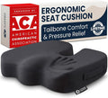 5 STARS UNITED Seat Cushion - Memory Foam Chair Cushion for Tailbone Pain Relief - Ergonomic Support for Coccyx, Sciatica & Butt - Office, Desk & Gaming Chair, Car Seat, Wheelchair, Airplane, Black by 5STARSUNITED