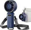 Diveblues Fanzy D6036 Portable Handheld Fan, Harbor Blue | 7.4m/s High Speed Turbo, 180° Foldable 4-in-1, Integrated Carabiner Clip, 100 Speed Stepless Control by Diveblues