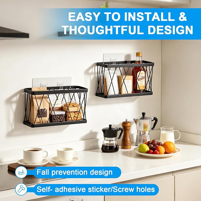 7 Pack Adhesive Multi Size Pantry Door Organizer,3 Cabinet Door Organizer + 4 Cup Lid Holders,Lid Organizers Inside Cabinet Food Container and Storage Cup Lids Holder Kitchen Cabinet Storage - Image 2