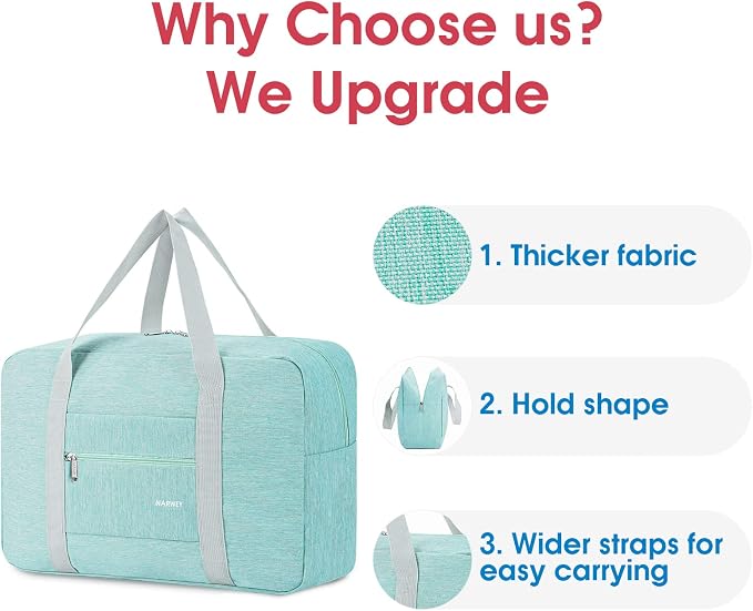 For Spirit Airlines Personal Item Bag Foldable Travel Duffel Bag Tote Carry on Luggage Duffle Overnight for Women and Men - Image 5