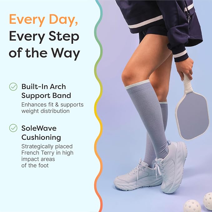 ZenToes Compression Socks for Women & Men, Knee High Socks with Targeted Cushioning - Image 6