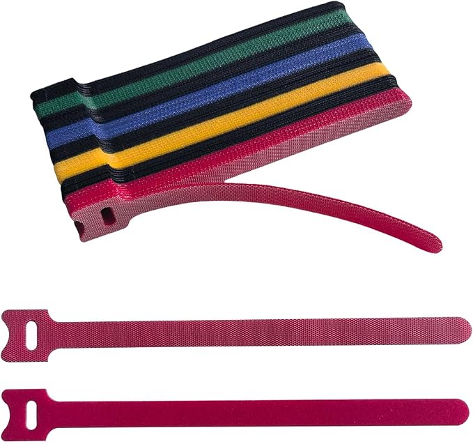 160 PCS 8 Inches Multi-Colour Reusable Cable Ties Cord Straps Multi-Purpose Wire Ties Cord Wrap Hook and Loop Organizer Cable Management,Adjustable Cord Ties for Home,Garden,Office,Data Centers by Unknown