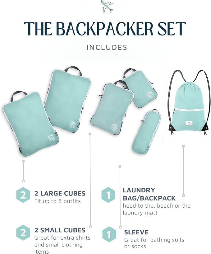 TRIPPED Travel Gear Extra Large Compression Packing Cubes 6-Piece Set - Image 8