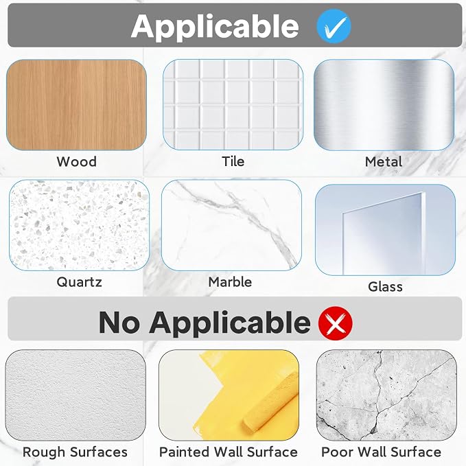 12 Pack Adhesive Replacement, Strong Adhesive Hooks, Waterproof Adhesive Strips, No Drilling, for Bathroom Storage Shelves and Kitchen Racks - Image 6
