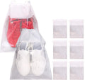 8 Pack Portable Shoe Bags for Travel Large Shoes Pouch Storage Organizer Clear Window with Drawstring for Men and Women White by TENABORT