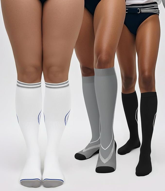 FuelMeFoot 3 Pack Copper Compression Socks - Compression Socks Women & Men Circulation - Best for Medical,Running,Athletic - Image 2