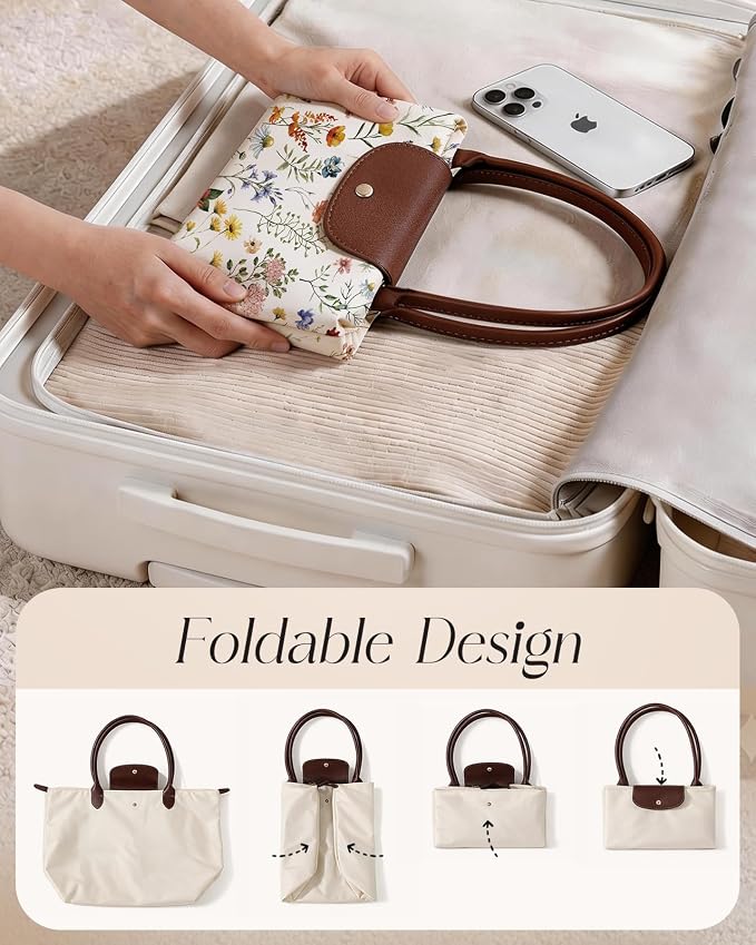 Miss Adola Aesthetic Nylon Tote Bag for Women | Lightweight, Foldable, Waterproof, Large Capacity for Travel, Work, Teacher - Image 5