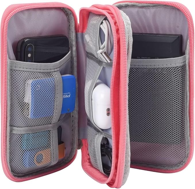 CAOODKDK Electronic Organizer Travel USB Cable Accessories Bag/Case,Waterproof for Power Bank,Charging Cords,Chargers,Mouse,Earphones Flash Drive - Image 4