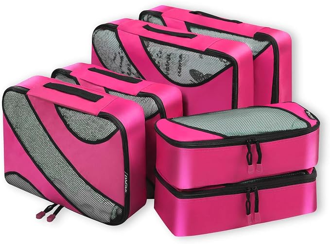 BAGAIL 6 Set Packing Cubes,Travel Luggage Packing Organizers by BAGAIL