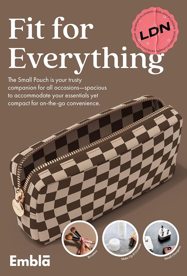 Makeup Bag for Women, Travel Cosmetic Organizer, Waterproof Toiletry Pouch | Small Nylon Cosmetic Bag with Zipper, Water-Resistant Beauty Pouch for Purse, Travel Essentials, Make up Case - Image 4