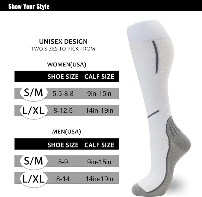 fenglaoda Compression Socks for Women Men 3 Pairs Graduated Compression Support Circulation Socks for Nurses - Image 3