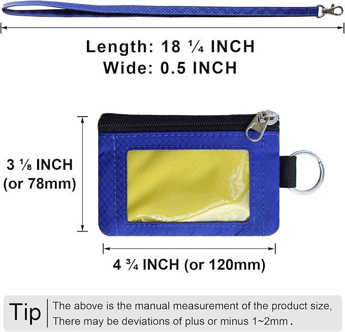 CHENSPRX Minimalist RFID Blocking Small Wallet with ID Window,WaterResistant Zip Id Case Wallet with Lanyard Keychain for Cards,Cash,Travel,Women,Men - Image 5