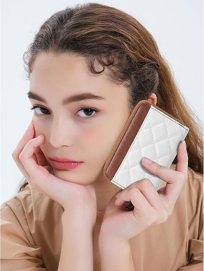 Credit Card Holder Wallet RFID Blocking Leather Small Wallet for Women with Wristlet - Image 6