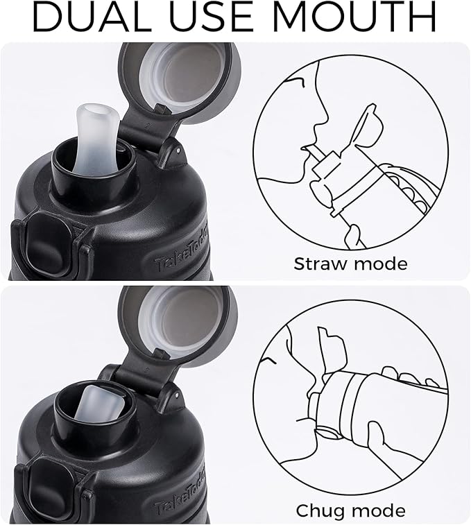 TakeToday Collapsible Water Bottles 21oz (600mL), Foldable Platinum Silicone Travel Water Bottle with Straw & Carry Strap, Leak-Resistant Screw Lid, Wide Mouth, BPA-Free for Hiking, Camping, Travel - Image 3