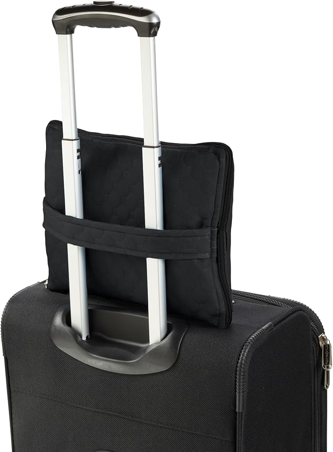 Lewis N. Clark Ultimate Comfort Set + Portable Travel Kit for Airplane, Includes Inflatable Pillow + Zippered Carrying Case, Cozy Fleece Blanket, Eye Mask for Sleeping & Foam Ear Plugs, Black - Image 4