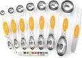 Spring Chef Stainless Steel Magnetic Measuring Spoons Set of 8, Mango | Nesting Teaspoon & Tablespoon Measuring Spoons w/ Leveler for Dry & Liquid Ingredients, Measure Spoons For Baking & Cooking by SpringChef