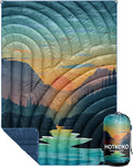 Puffy Camping Blanket,Large Camp Blanket Outdoor Camping Quilt Waterproof | Lightweight Printed Warm Packable Down Alternative Blanket for Camping,Traveling, Stadium, Hiking, Picnics by hotkoko