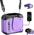 AJVV Portable Waist Fan Wearable Belt Fan Clip on Fan for Shirt, 40H Max Personal Cooling, for Camping, Outdoor, Jobsite, Travel, Black (Violet) by AJVV